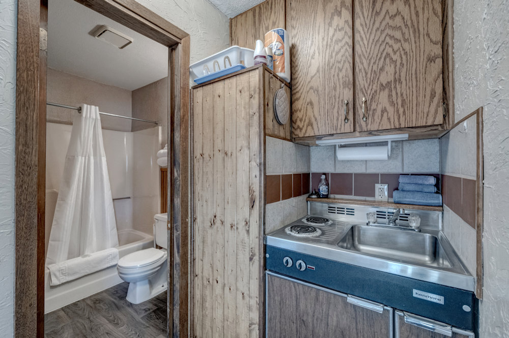 Cabin Kitchen At Canyon Lake Resort Rapid City